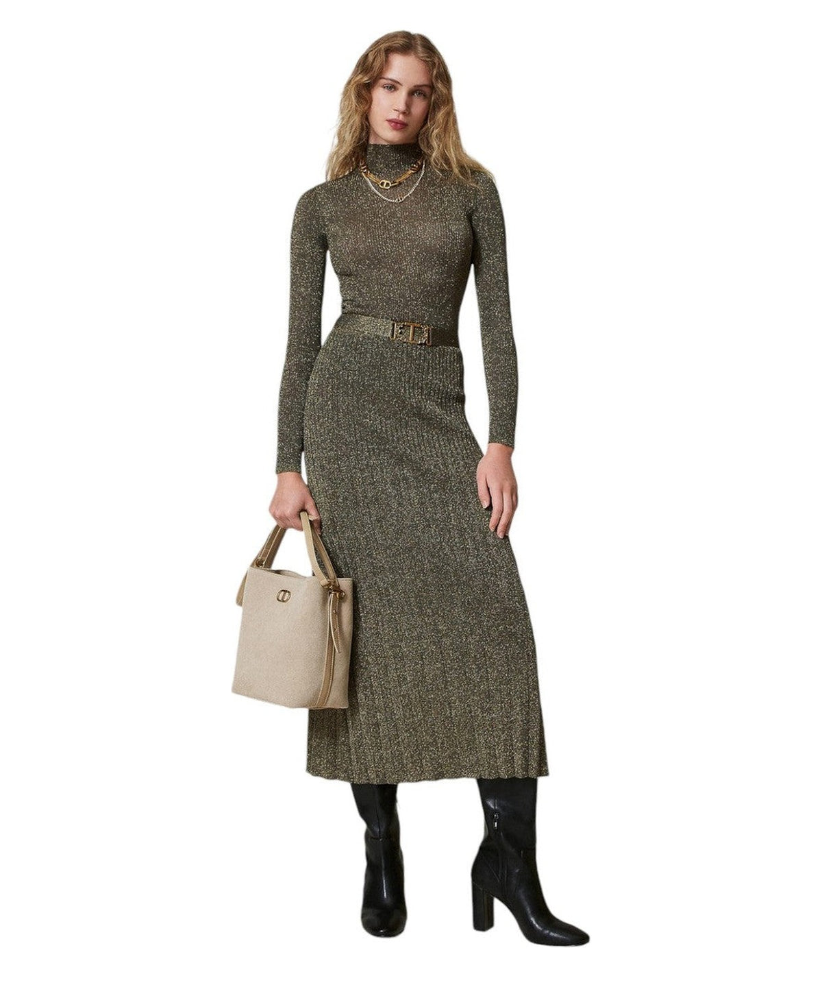 Gonna Longuette in Maglia Lurex-Twinset-Gonne-Vittorio Citro Boutique