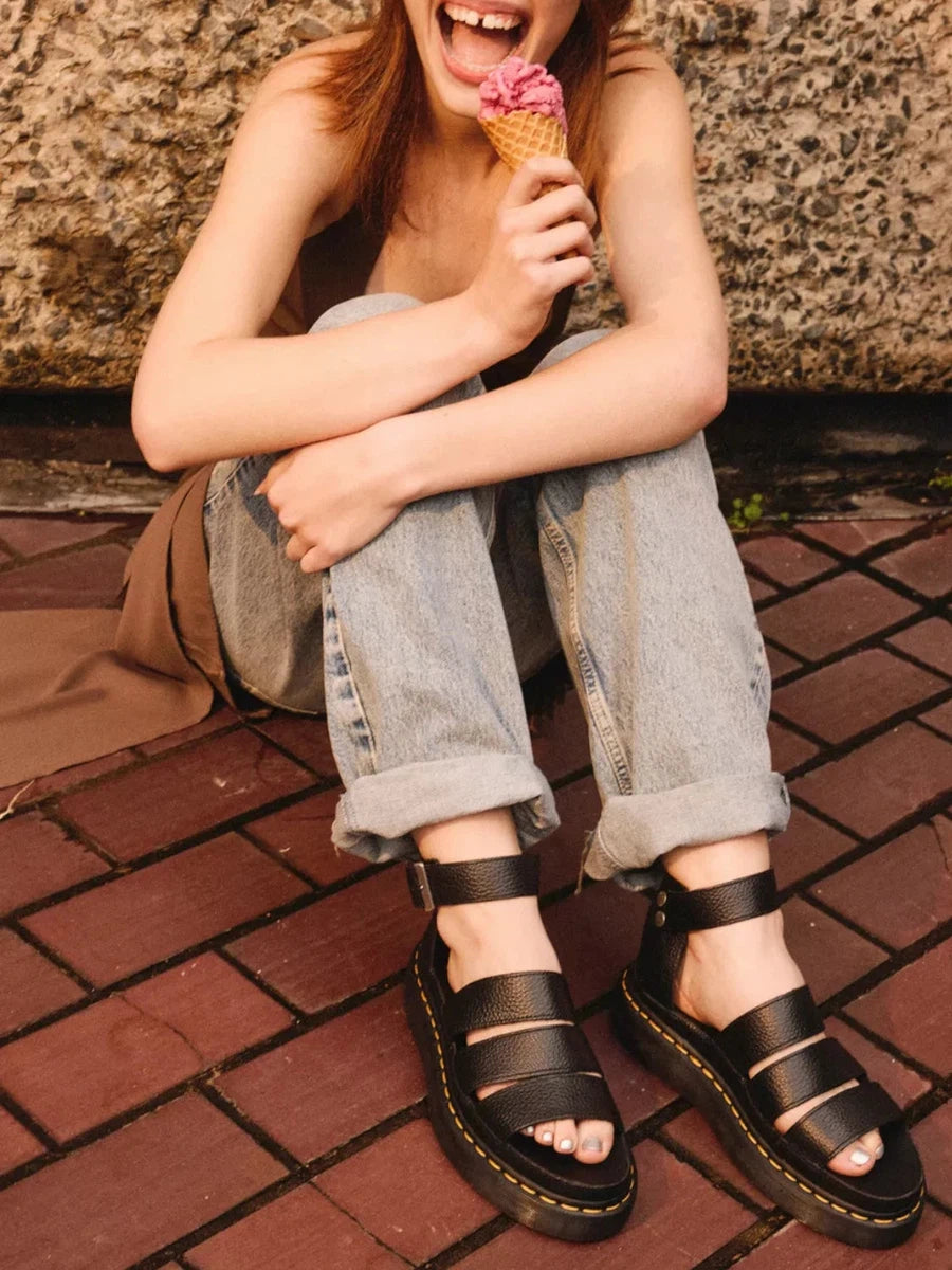 Clarissa II Quad: Sandali Platform in Nappa Bottalata-Dr. Martens-Sandali-Vittorio Citro Boutique