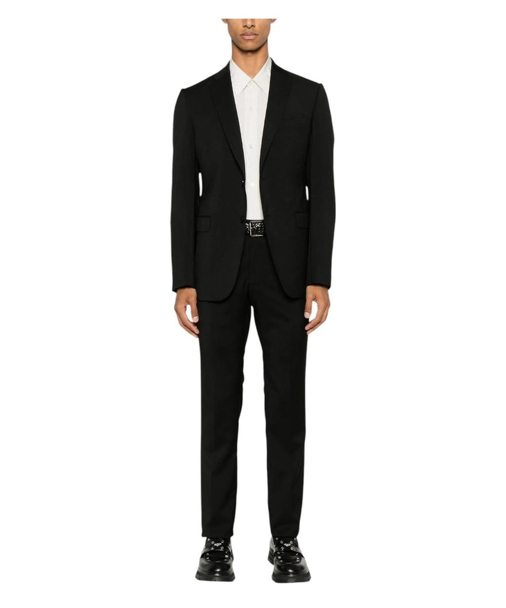 Abito Emporio Armani in Lana Vergine Nero Carbone-Emporio Armani-Abiti-Vittorio Citro Boutique