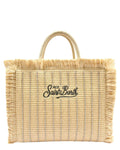 Borsa in Rafia con Frange e Strass-Mc2 Saint Barth-Borse a mano-Vittorio Citro Boutique