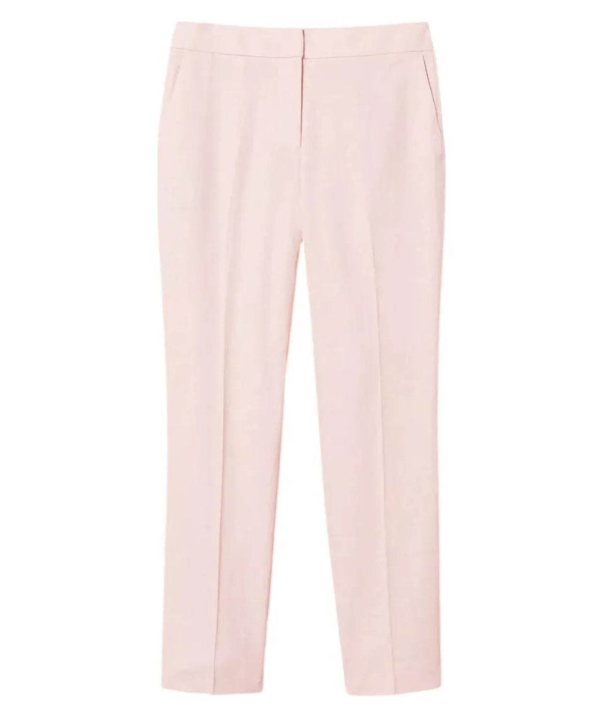 Pantaloni a vita bassa in misto lino-Twinset-Pantaloni-Vittorio Citro Boutique