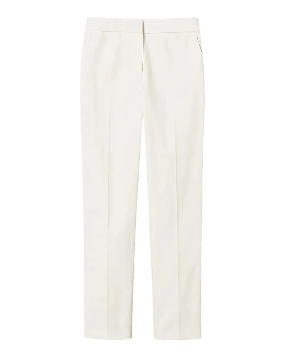 Pantaloni dritti in gabardine misto cotone-Twinset-Pantaloni-Vittorio Citro Boutique