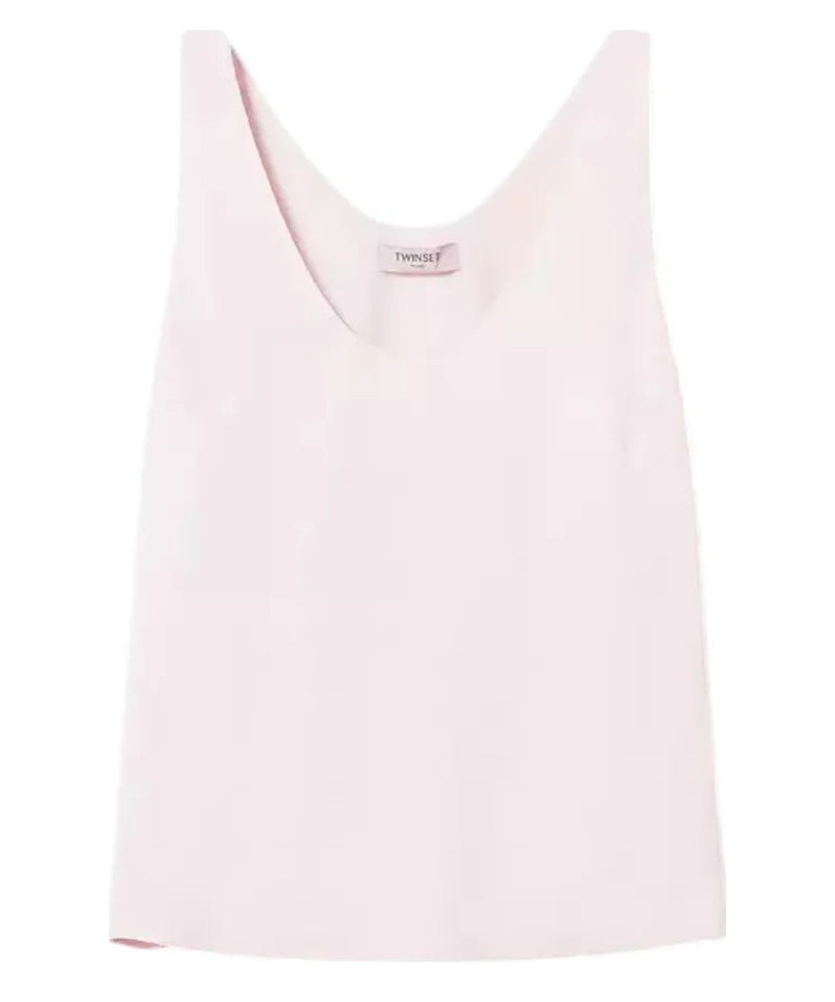 Top in raso lucido con collo tondo-Twinset-Top-Vittorio Citro Boutique