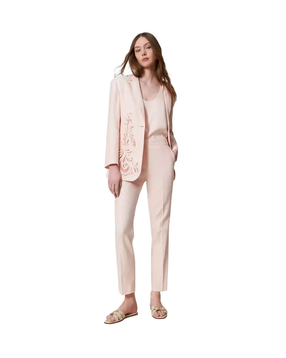 Top in raso lucido con collo tondo-Twinset-Top-Vittorio Citro Boutique