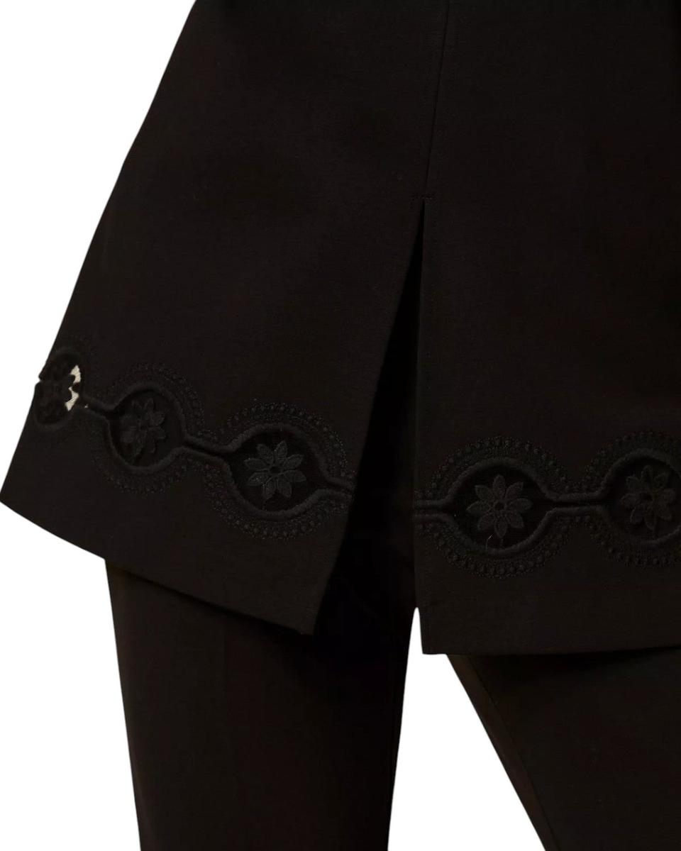 Tunica Svasata con Ricamo Floreale-Twinset-Maglieria-Vittorio Citro Boutique