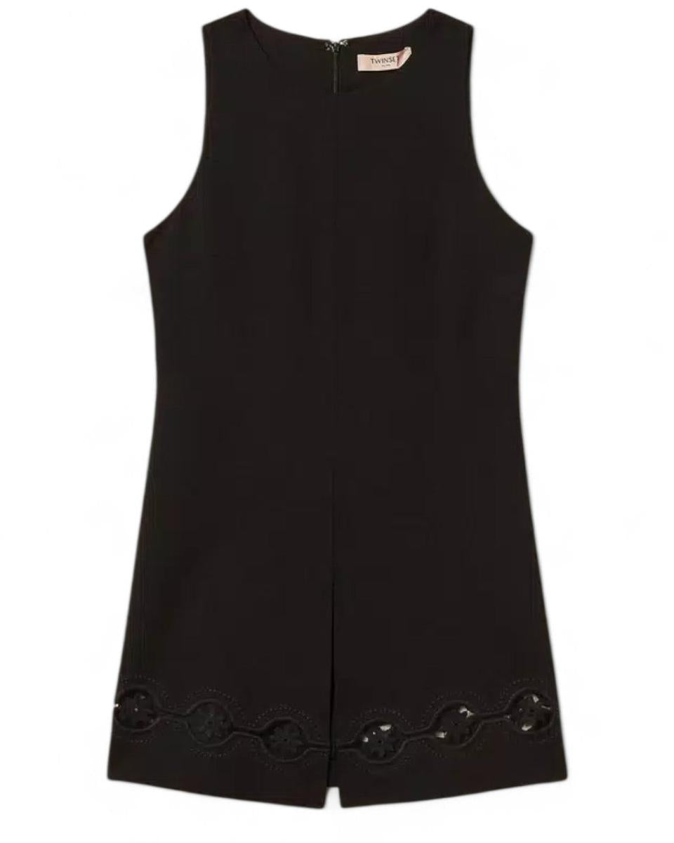 Tunica Svasata con Ricamo Floreale-Twinset-Maglieria-Vittorio Citro Boutique