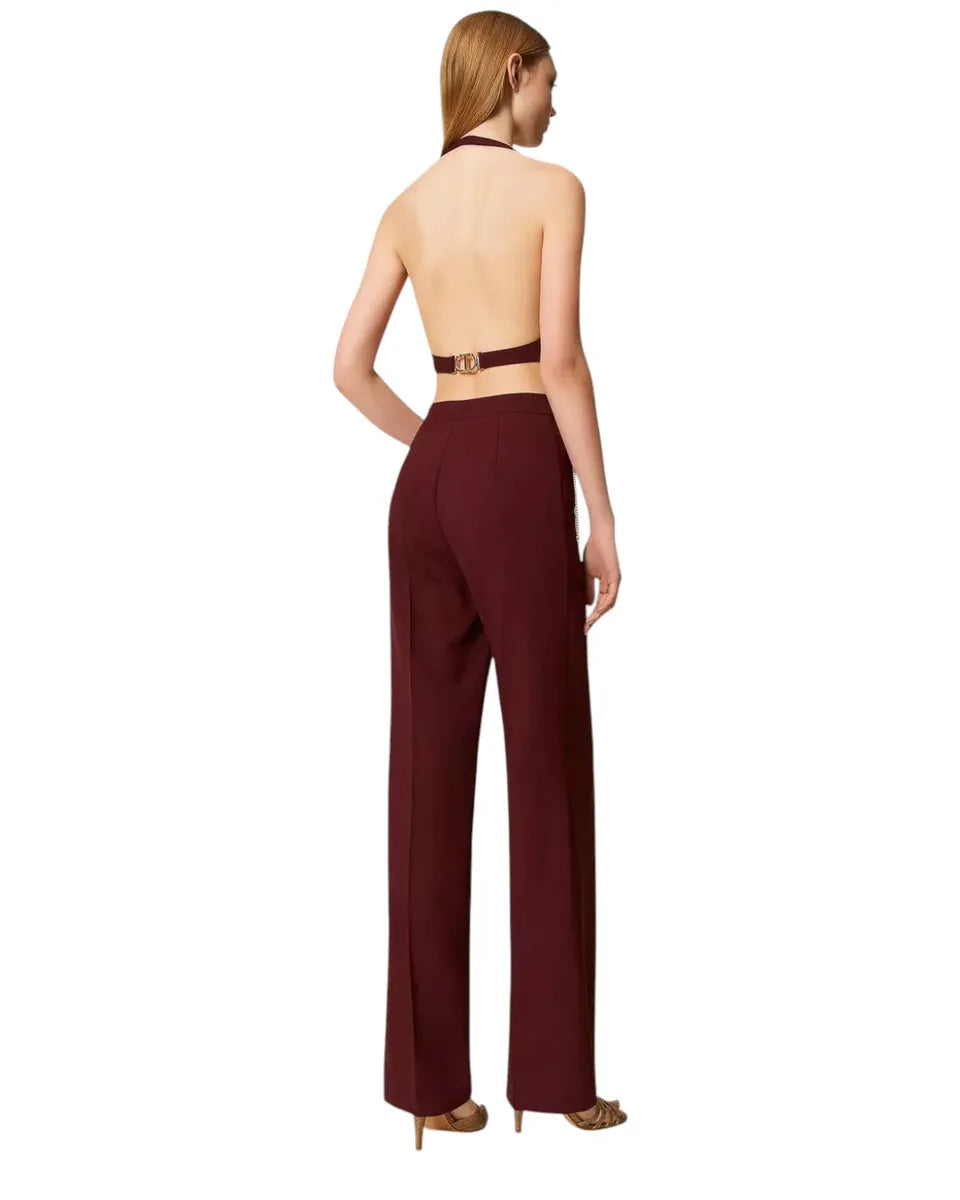 Pantaloni Palazzo con Cintura-Twinset-Pantaloni-Vittorio Citro Boutique