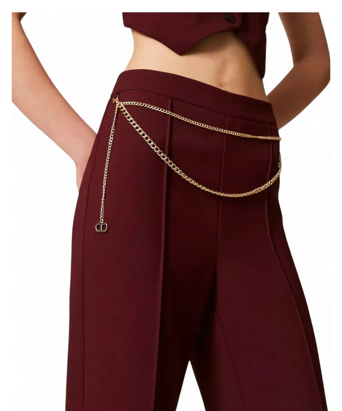 Pantaloni Palazzo con Cintura-Twinset-Pantaloni-Vittorio Citro Boutique