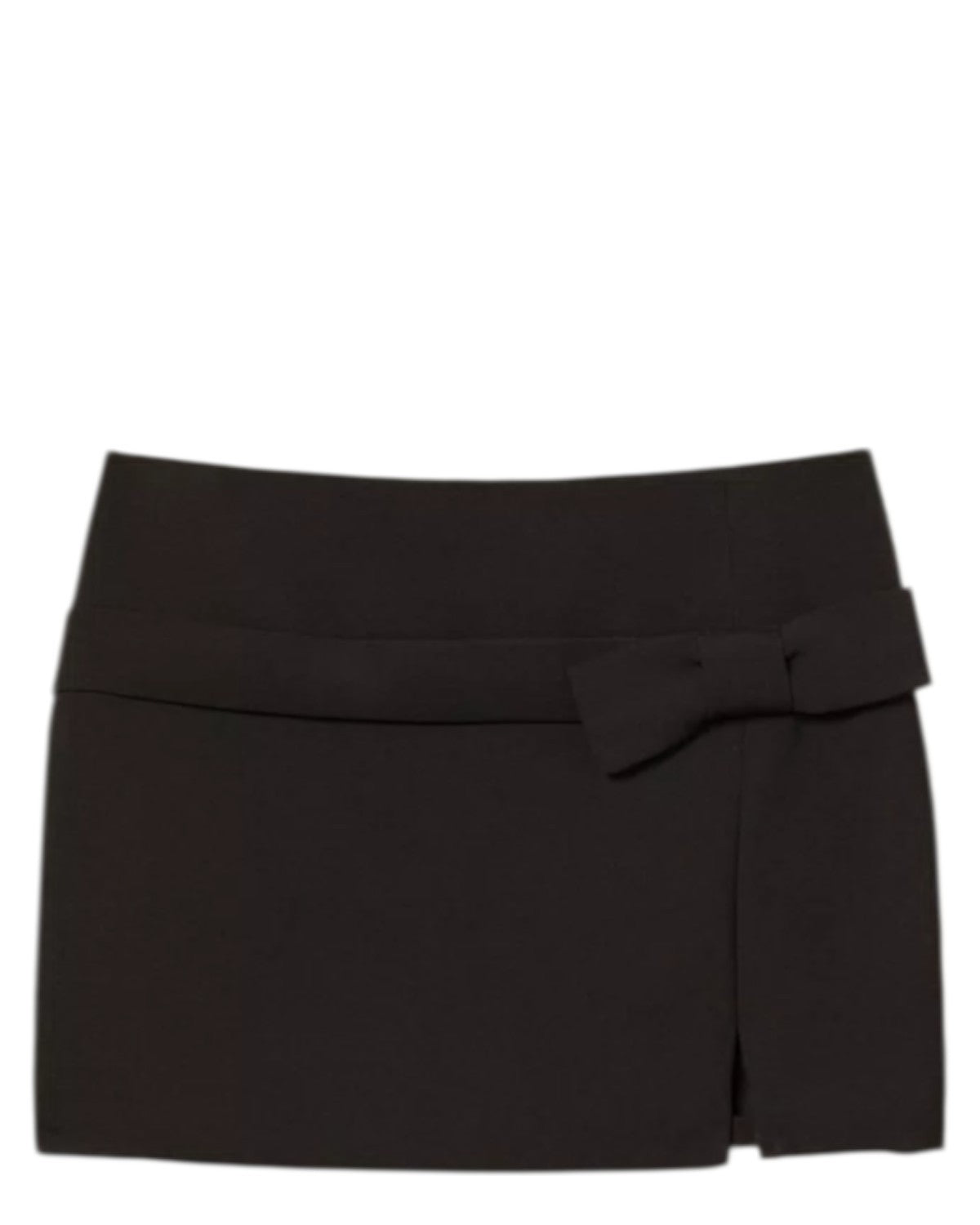 Minigonna Nera in Crêpe con Fiocco-Twinset-Gonne-Vittorio Citro Boutique