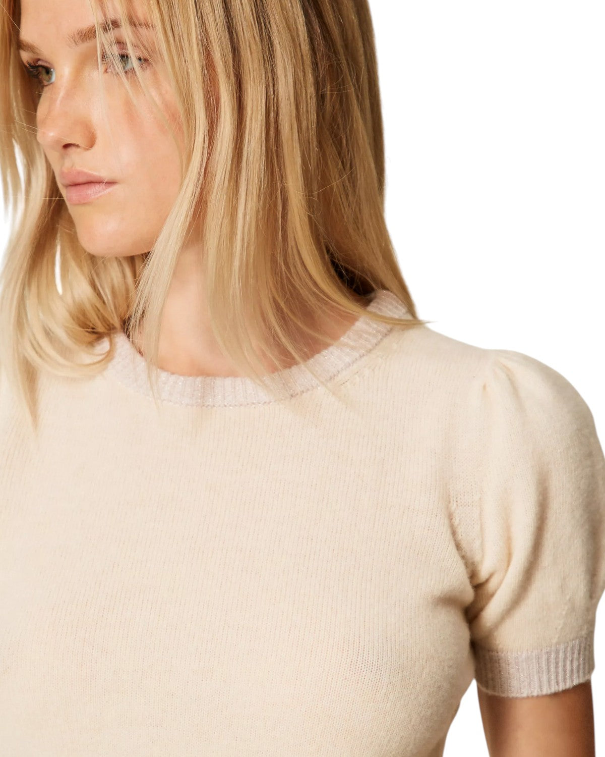Maglia Misto Cashmere con Lurex-Twinset-Maglieria-Vittorio Citro Boutique