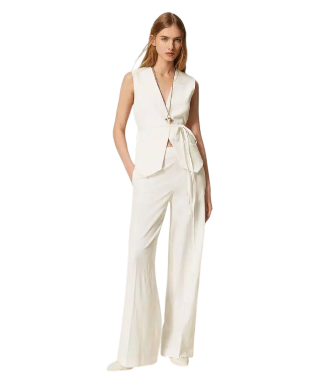 Pantaloni Palazzo Eleganti Ricamati Twinset