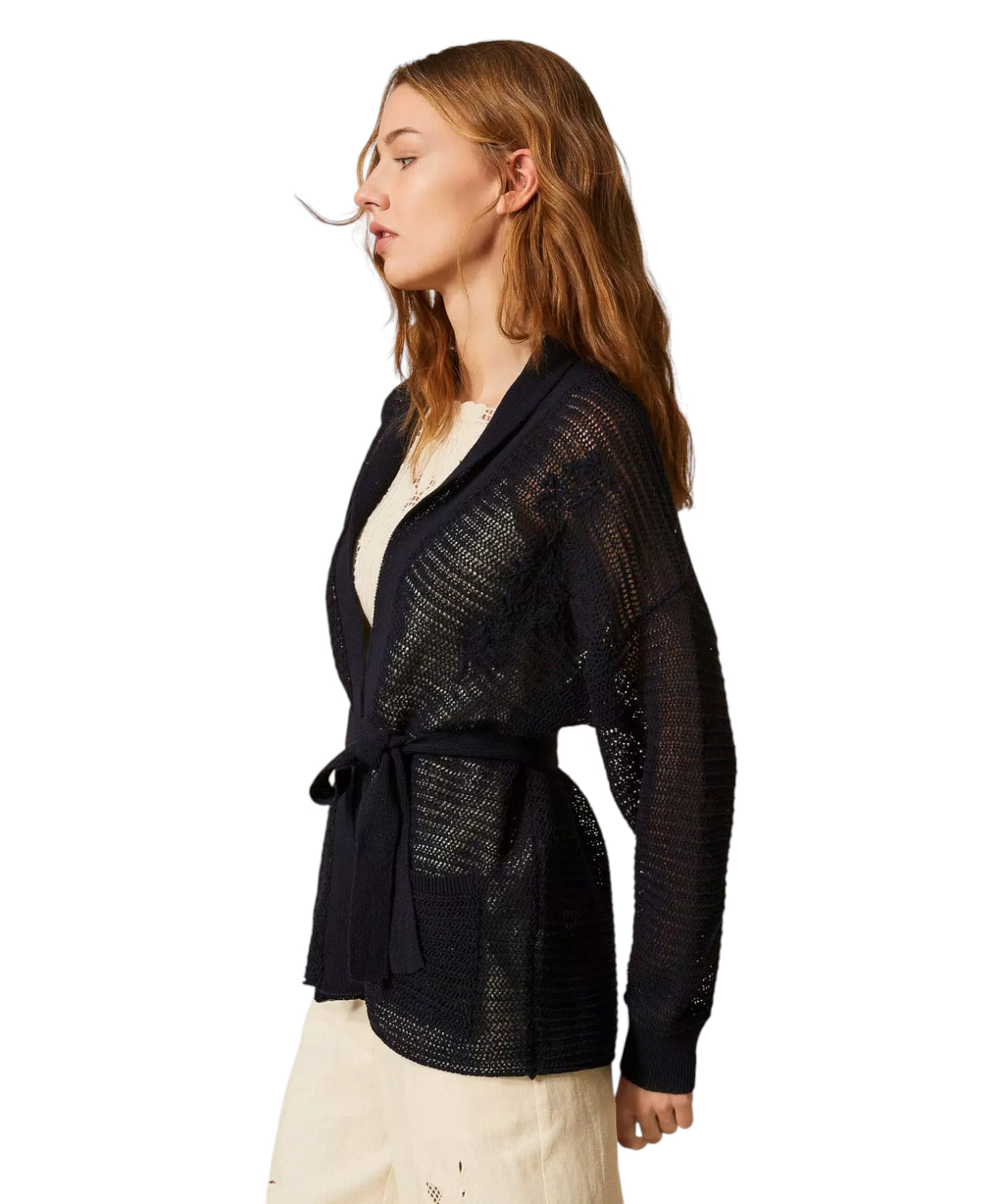 Cardigan Twinset con Cintura