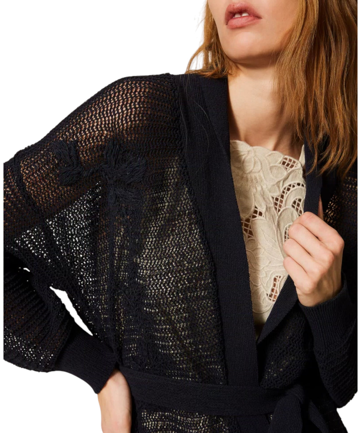 Cardigan Twinset con Cintura