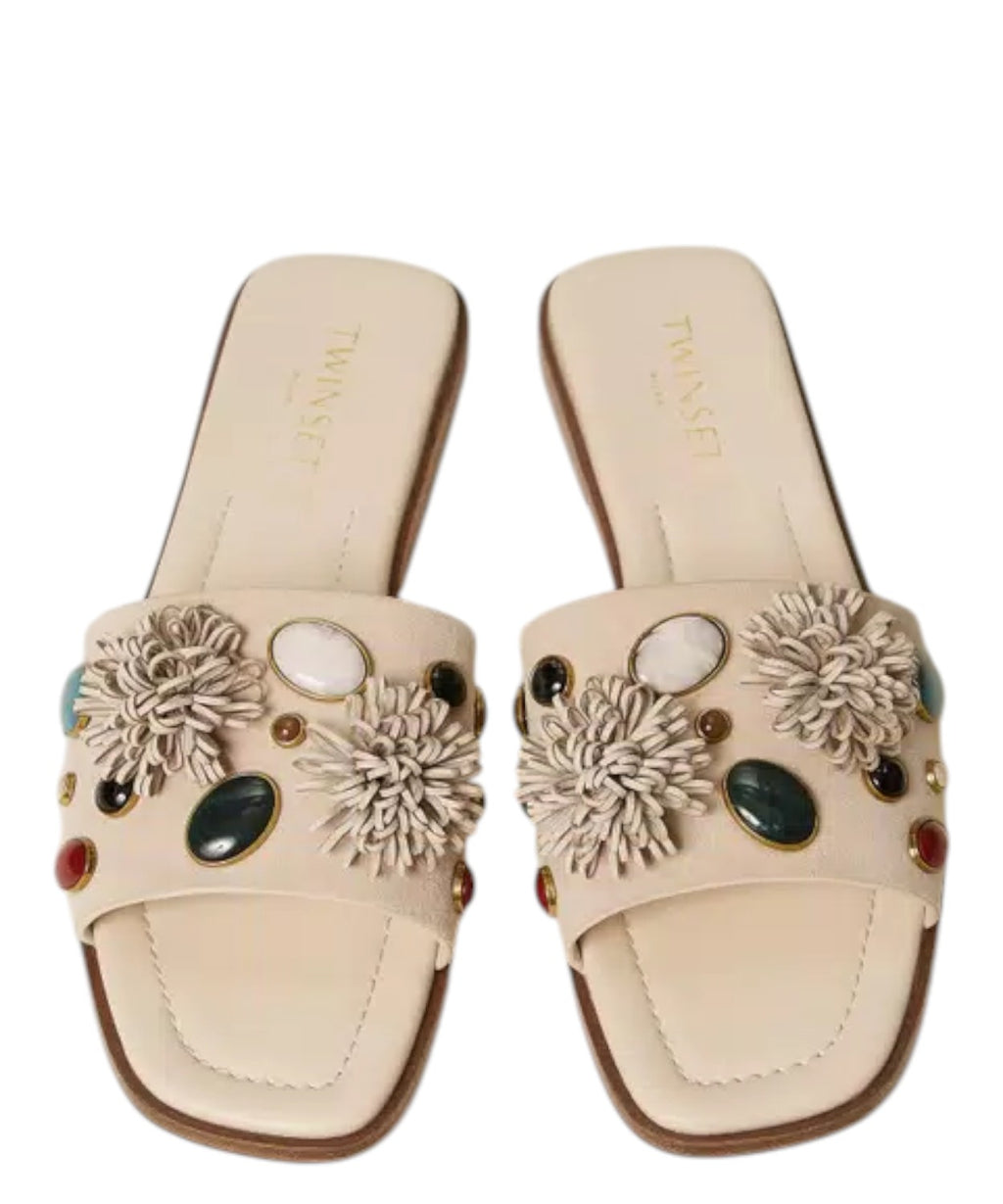 Elegant Twinset sandals with applied stones