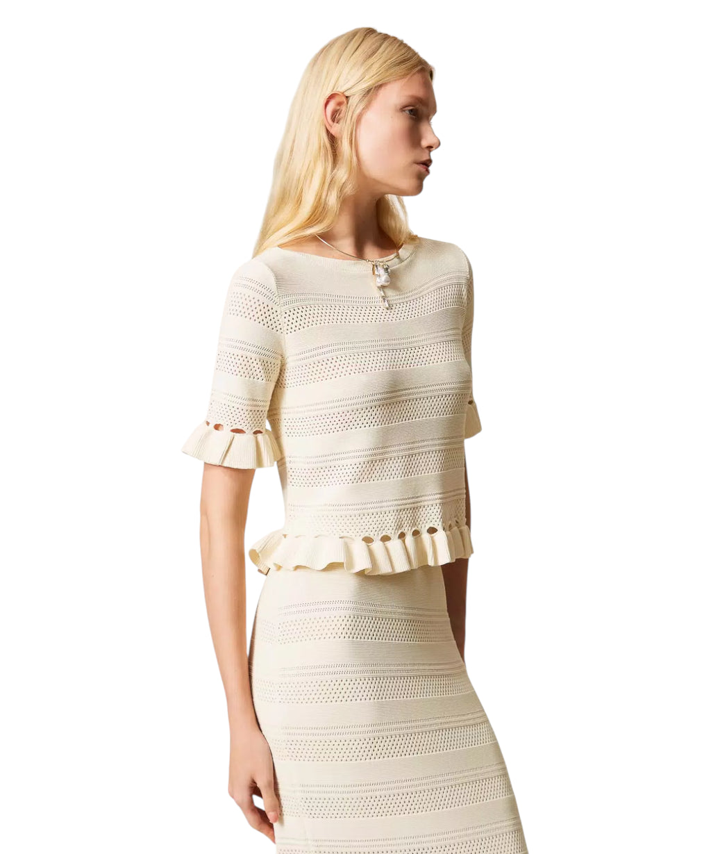 Damestrui met volant van viscose Twinset