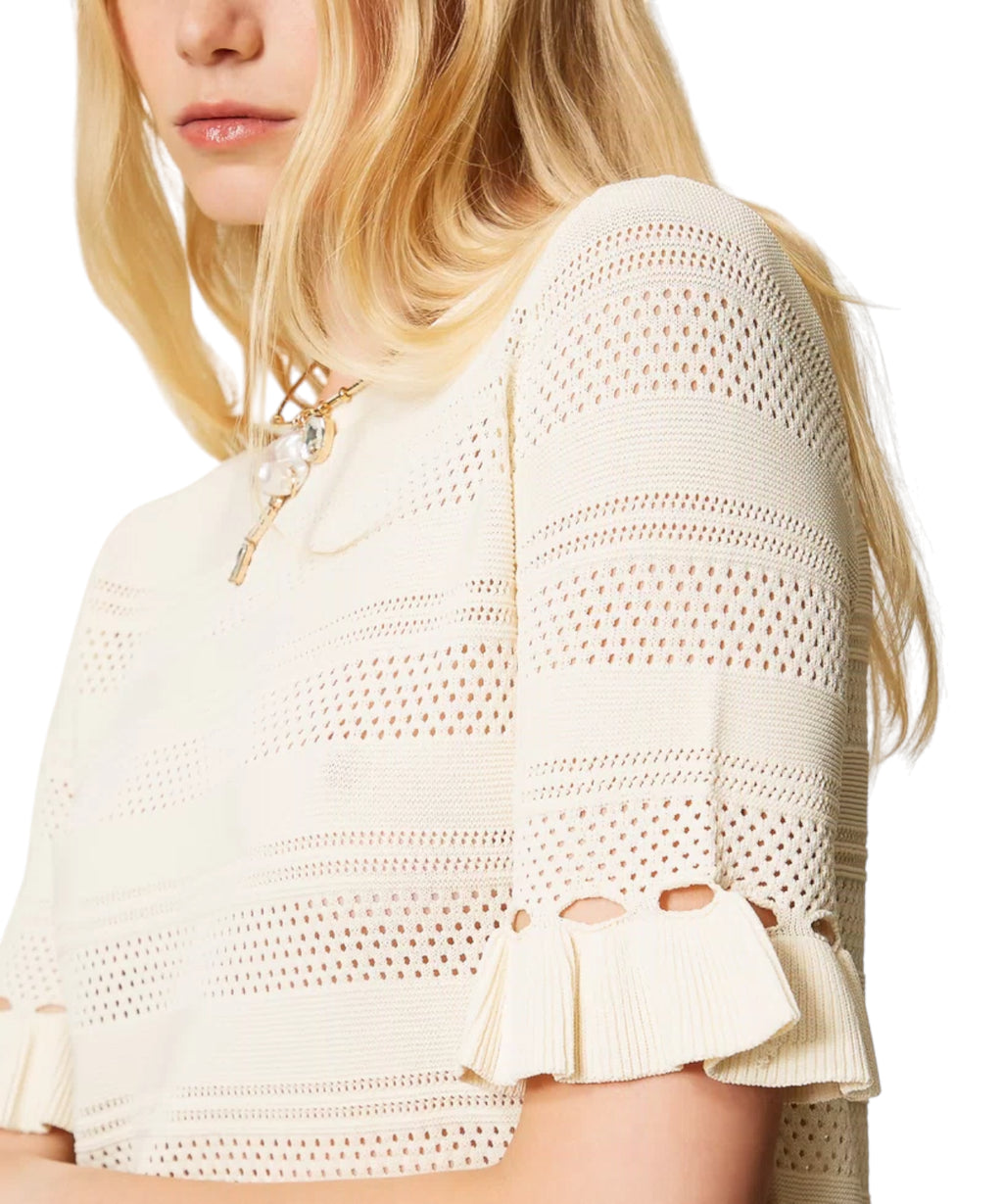 Damestrui met volant van viscose Twinset