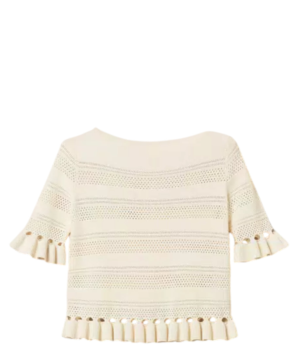 Damestrui met volant van viscose Twinset