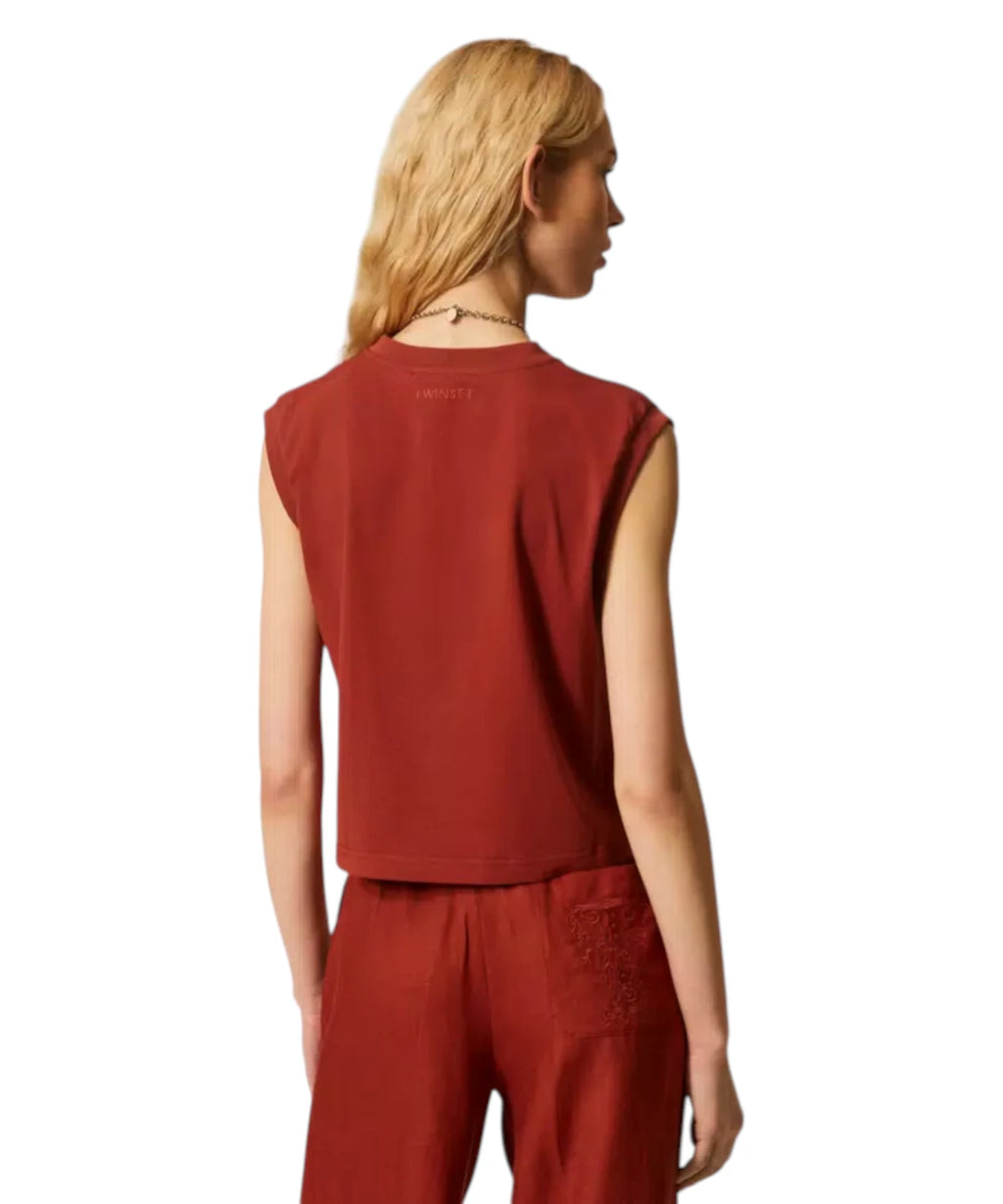 Twinset Women's Broderie Anglaise Sleeveless Jacket