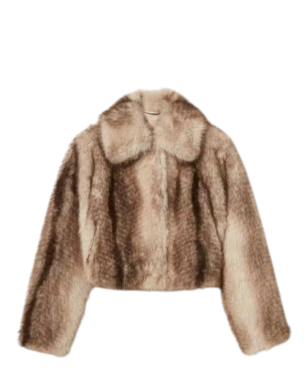 Giacca Donna in Faux Fur con Stampa Sfumata