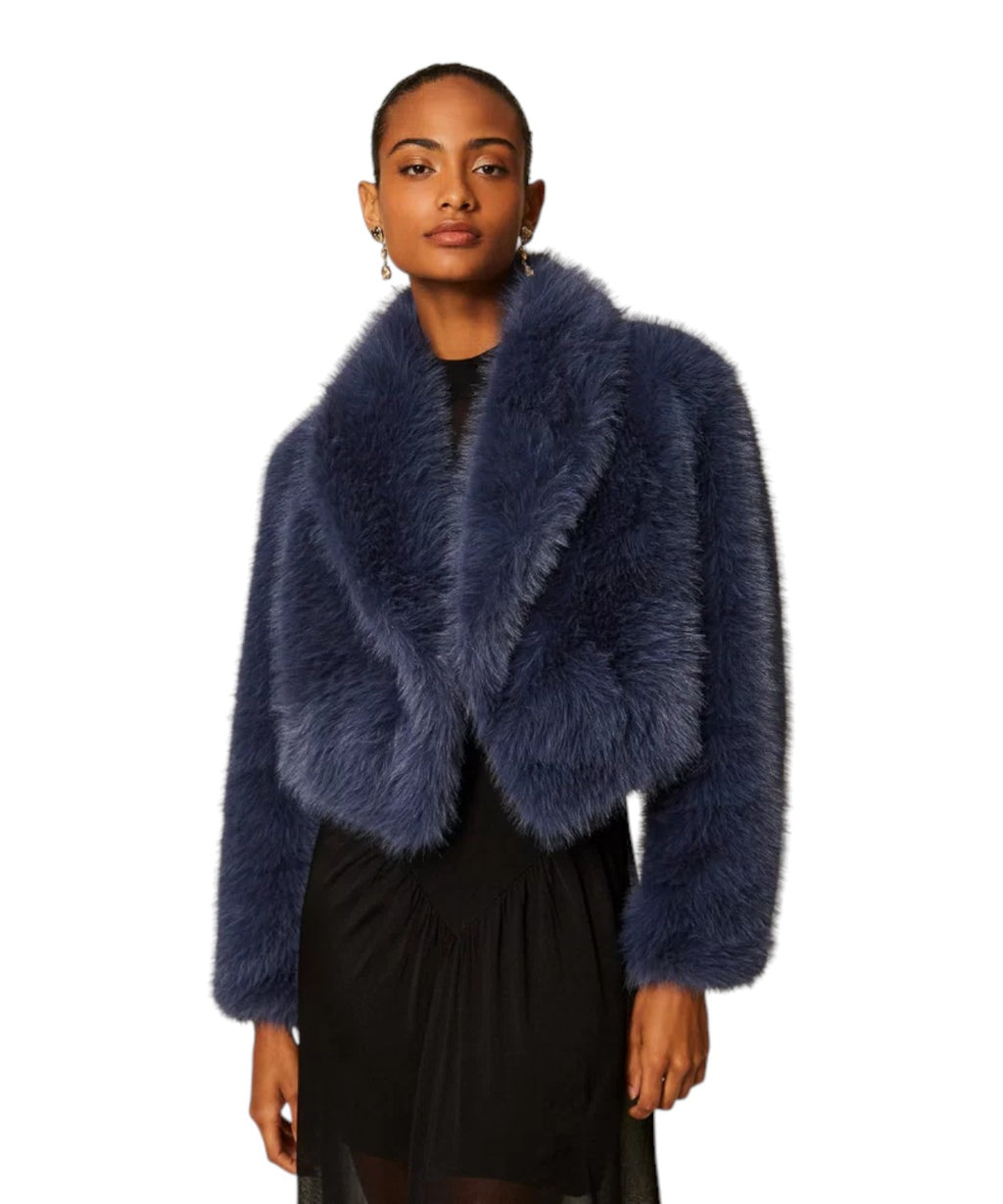 Giacca Corta Donna in Faux Fur Twinset