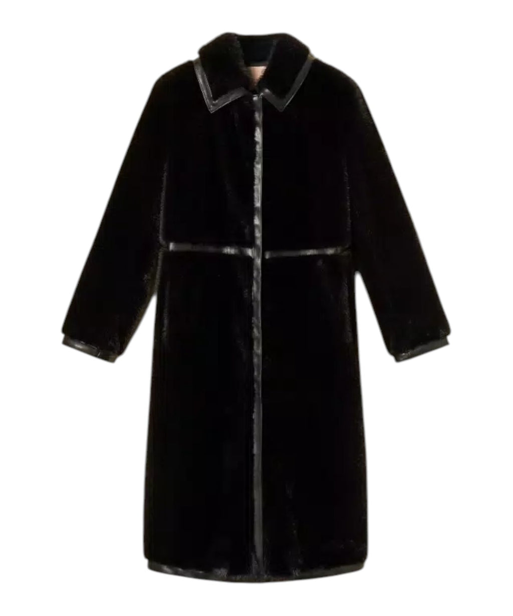 Cappotto Donna in Faux Fur con Colletto