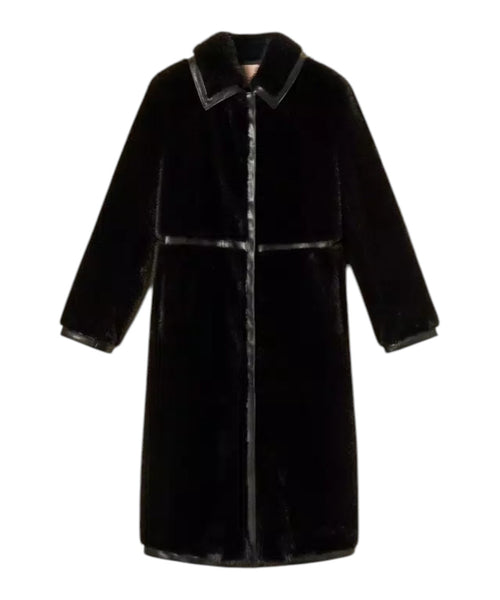 Cappotto Donna in Faux Fur con Colletto