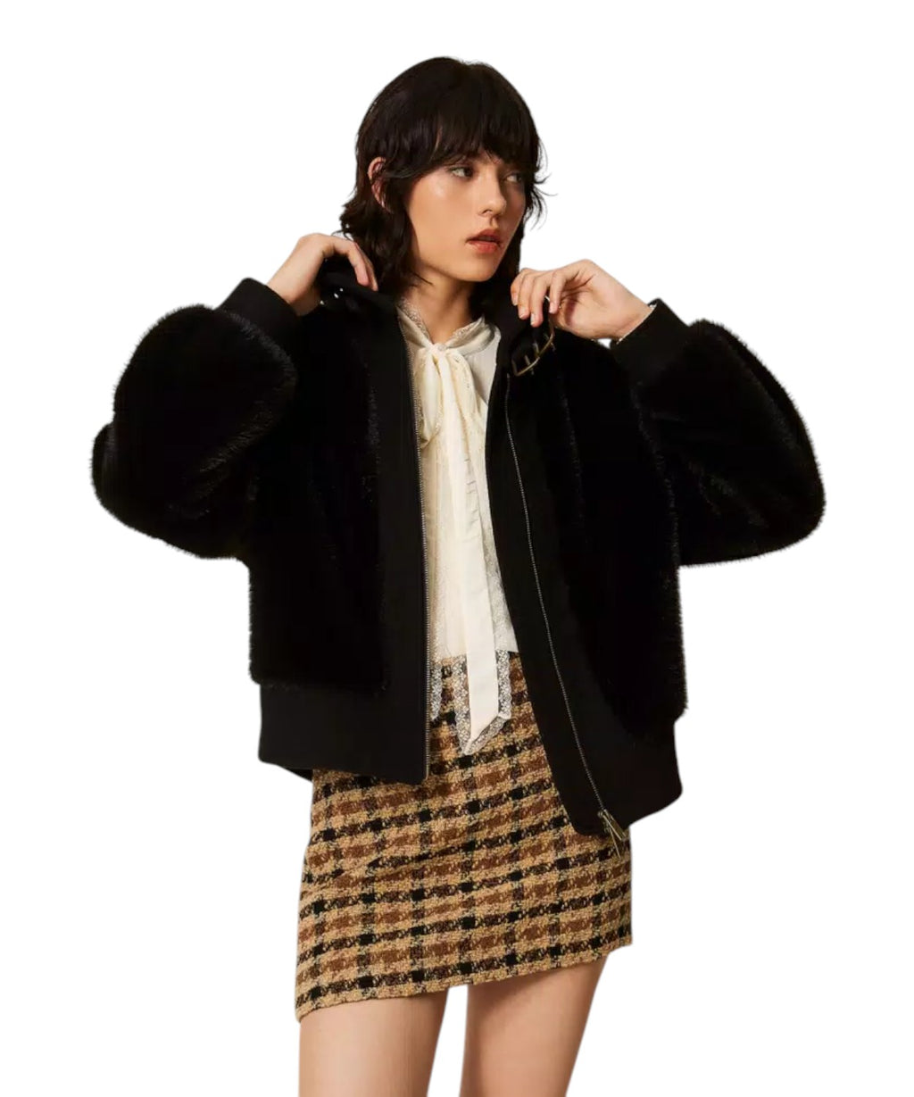 Bomber Donna in Faux Fur