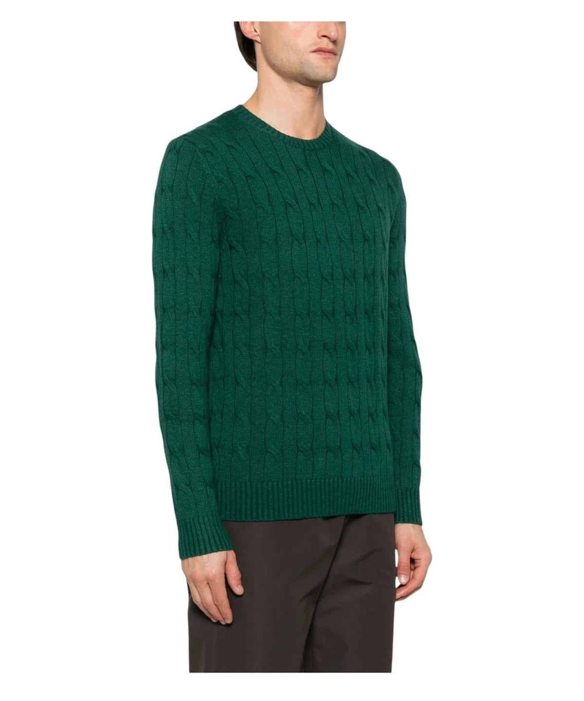 Maglione Girocollo Regent in Misto Cashmere Verde-Mc2 Saint Barth-Maglieria-Vittorio Citro Boutique