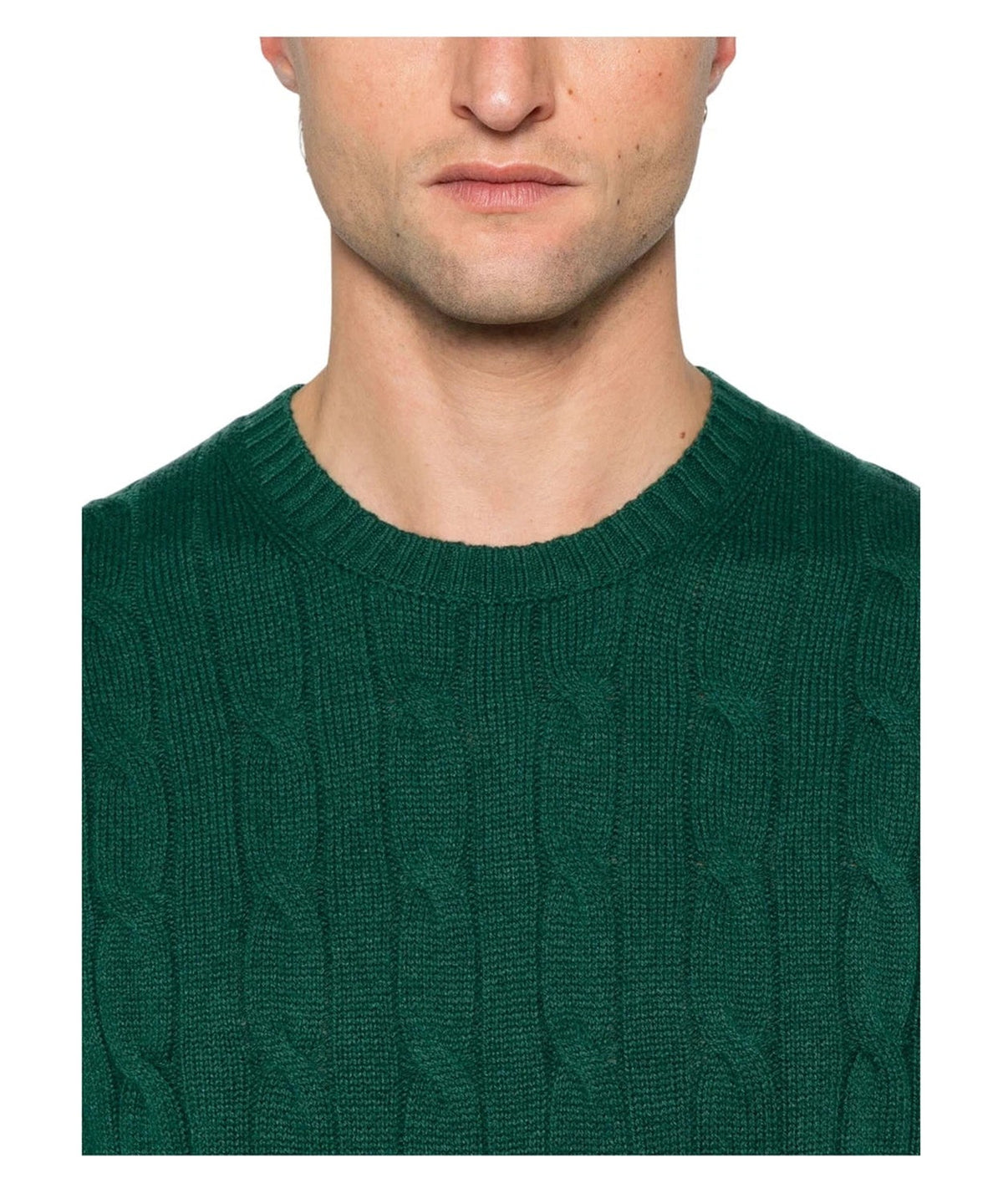 Maglione Girocollo Regent in Misto Cashmere Verde-Mc2 Saint Barth-Maglieria-Vittorio Citro Boutique