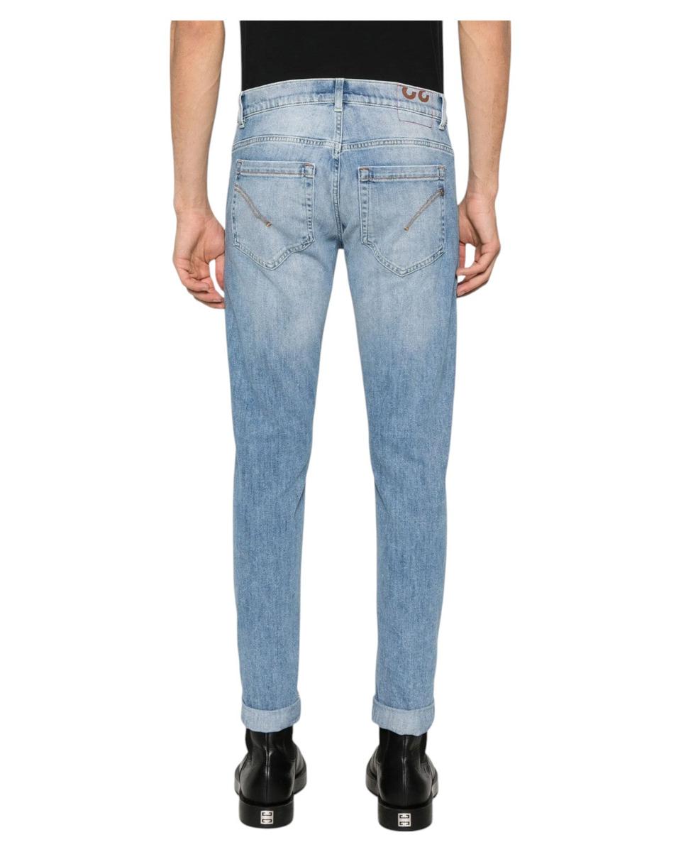 Jeans George con Gamba Affusolata e Stampa Logo sul Retro-Dondup-Jeans-Vittorio Citro Boutique
