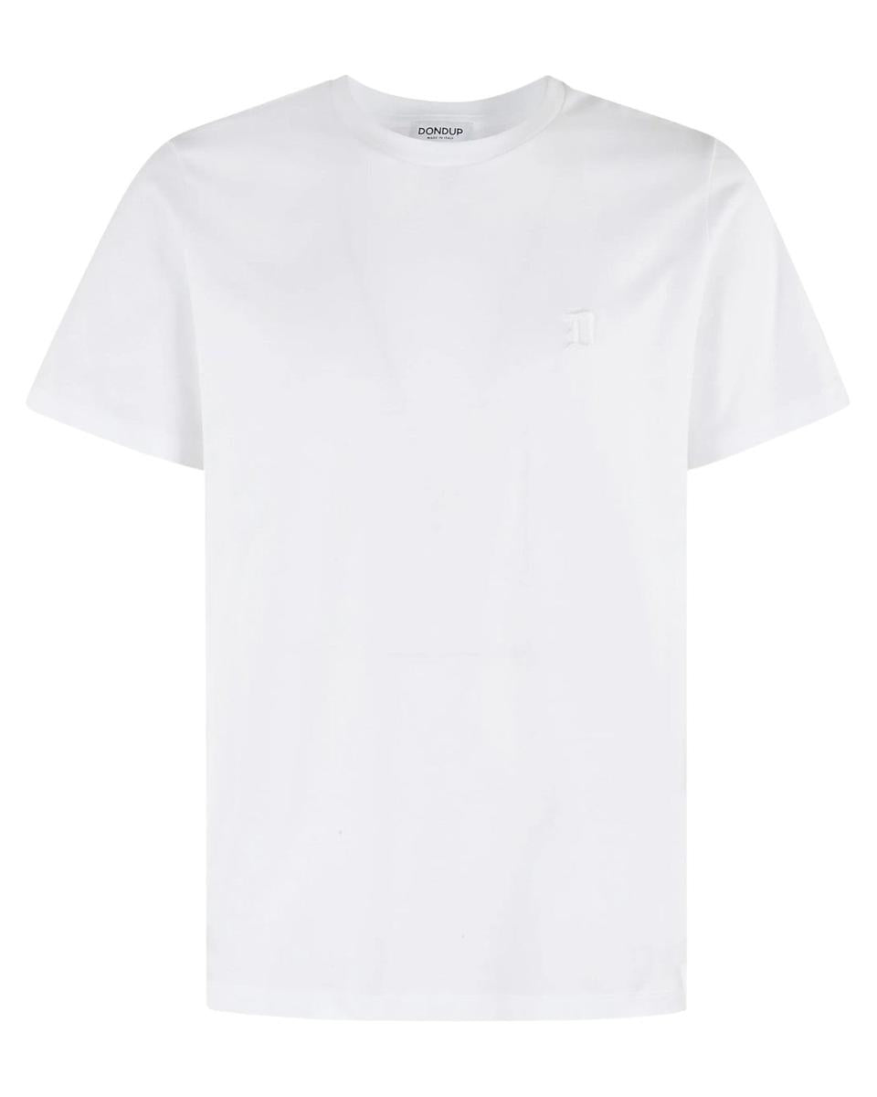 T-shirt in Cotone con Logo Ricamato-Dondup-T-shirt-Vittorio Citro Boutique