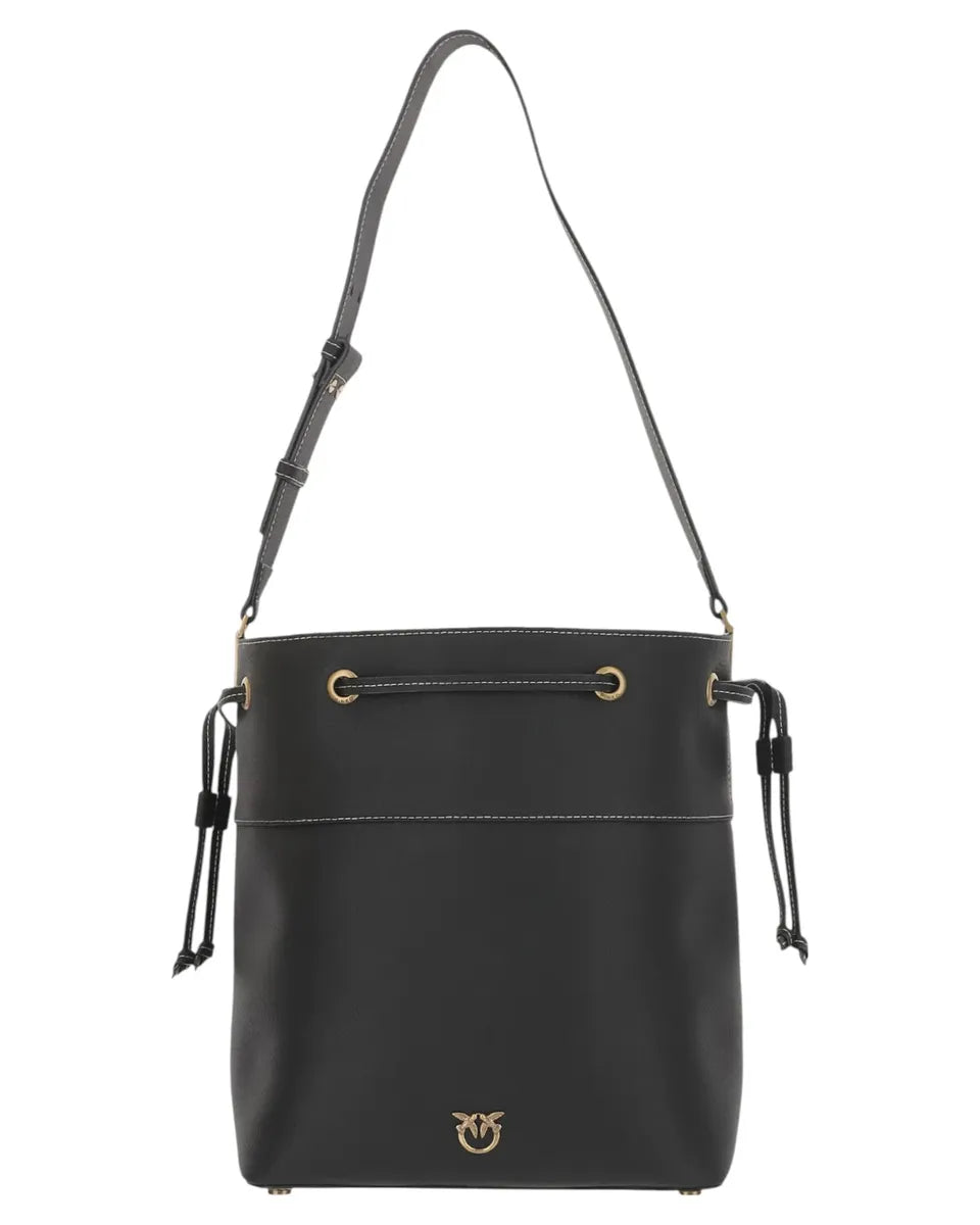 Borsa Secchiello in Pelle Pinko con Tracolla Regolabile-Borse a spalla-Pinko-Vittorio Citro Boutique