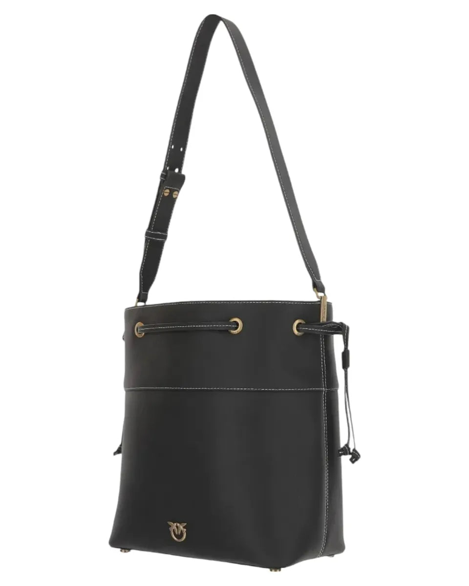 Borsa Secchiello in Pelle Pinko con Tracolla Regolabile-Borse a spalla-Pinko-Vittorio Citro Boutique