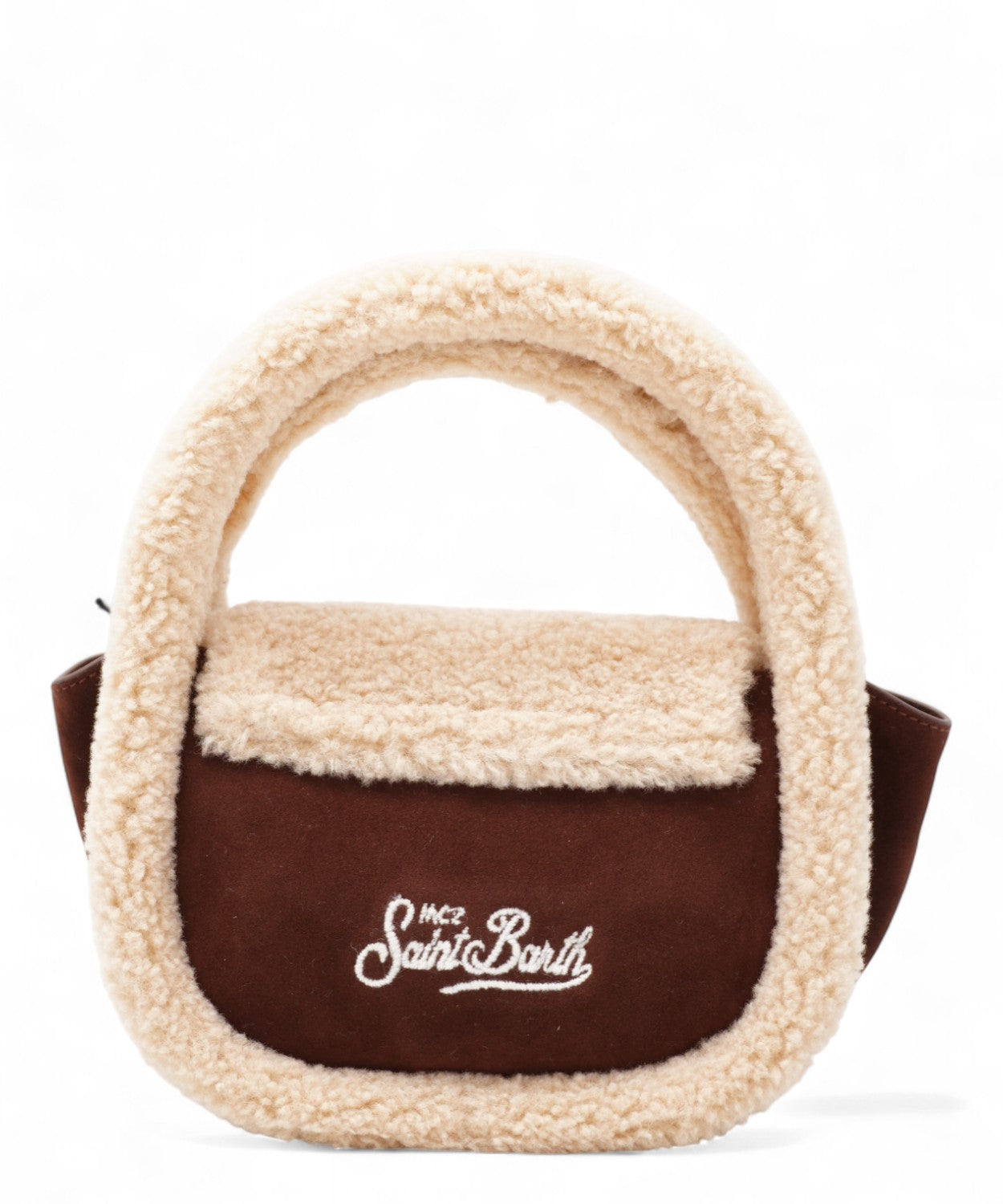 Borsa Gilda Mutton in suede ed eco-shearling-Mc2 Saint Barth-Borse a mano-Vittorio Citro Boutique