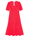 Abito midi svasato in cotone rosso papavero-Twinset-Abiti-Vittorio Citro Boutique