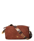 Pinko Suede Bauletto with Python-Effect Shoulder Strap