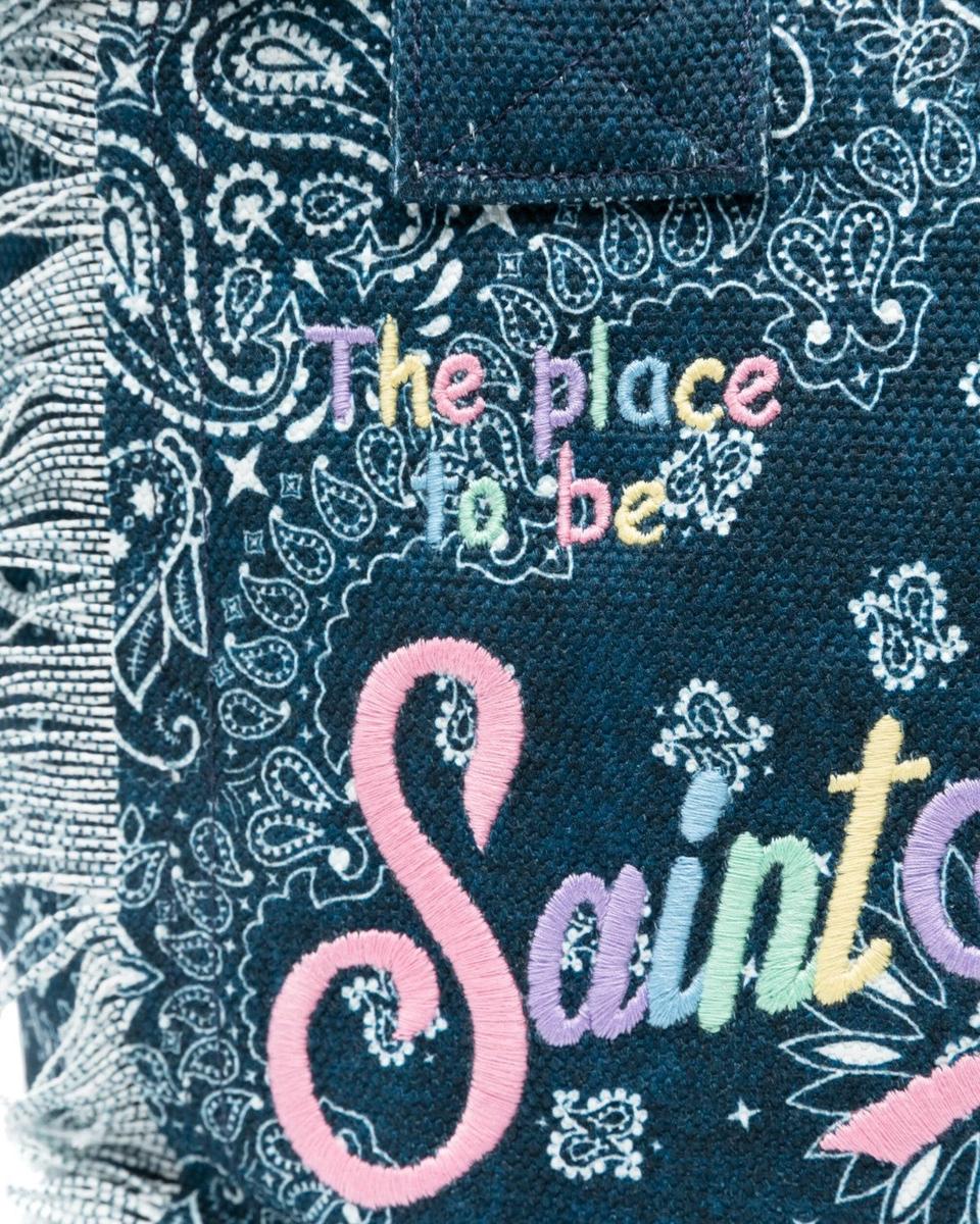 Borsa tote Colette blu navy in cotone con tracolla regolabile-Mc2 Saint Barth-Borse a mano-Vittorio Citro Boutique