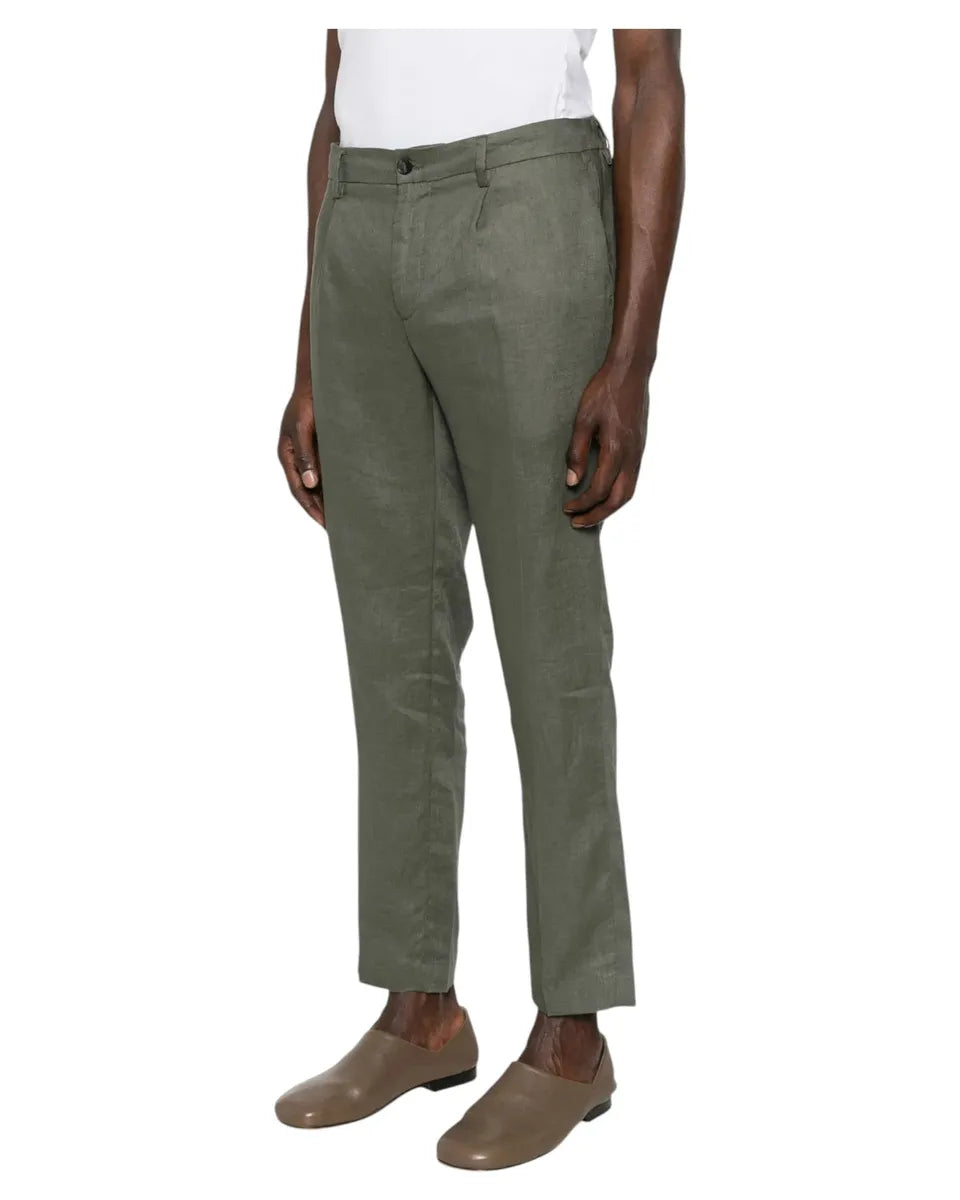 Pantaloni Denny in Lino Made in Italy-Michael Coal-Pantaloni-Vittorio Citro Boutique