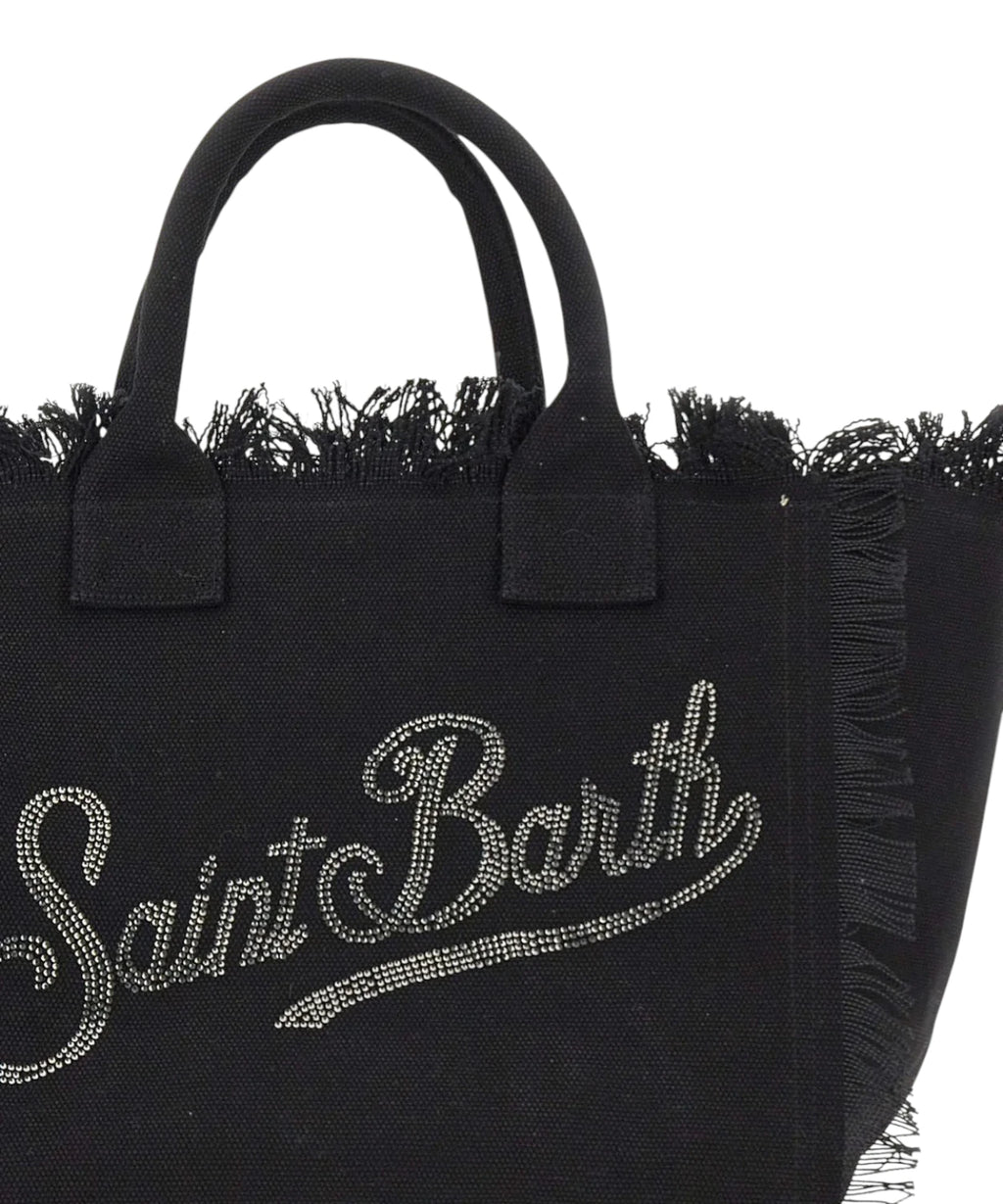 MC2 Saint Barth Borsa Vanity in canvas met logo en strass