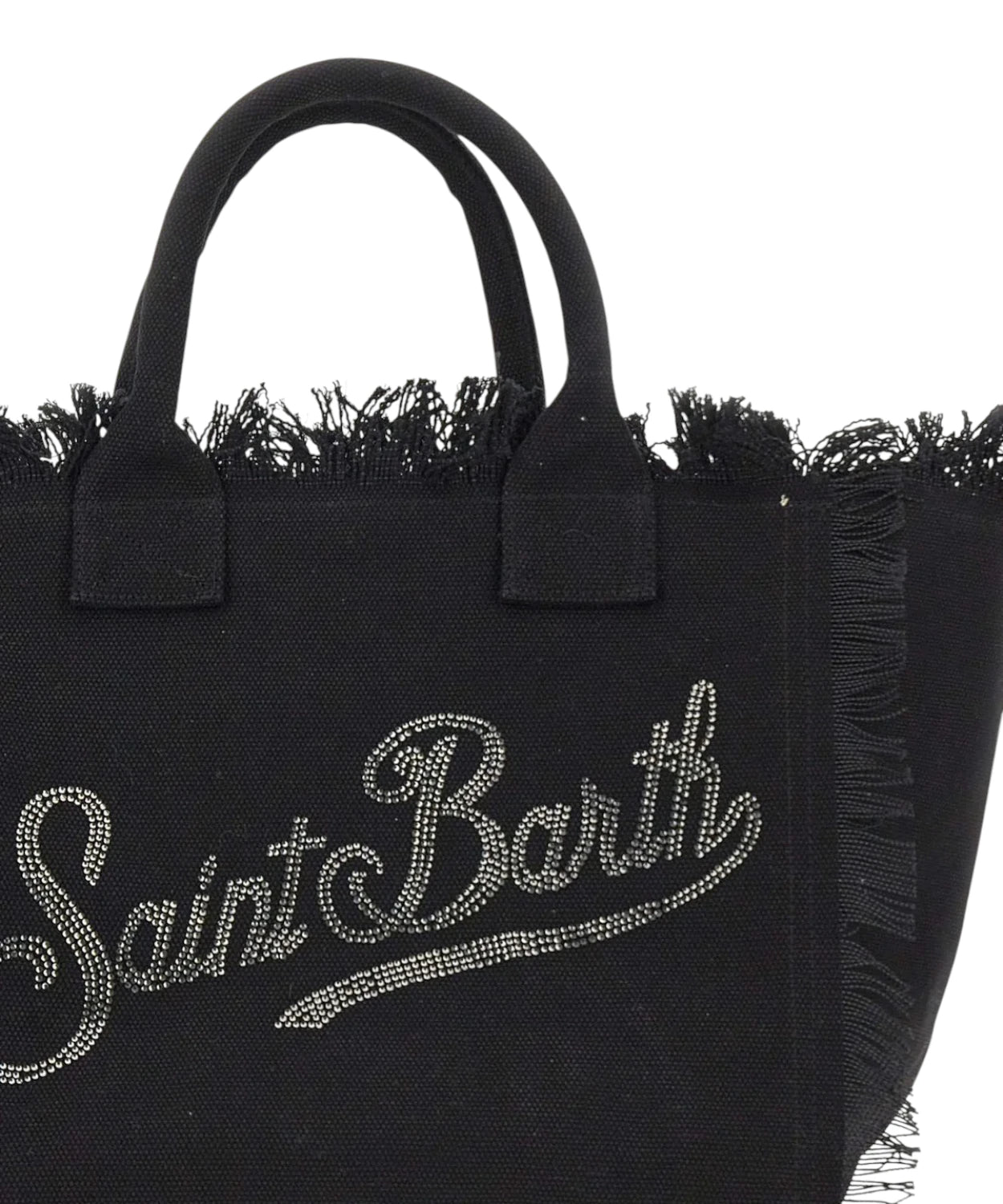 MC2 Saint Barth Borsa Vanity in canvas met logo en strass