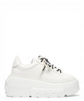 Sneaker Casadei Nexus in Pelle con zeppa e lacci a contrasto