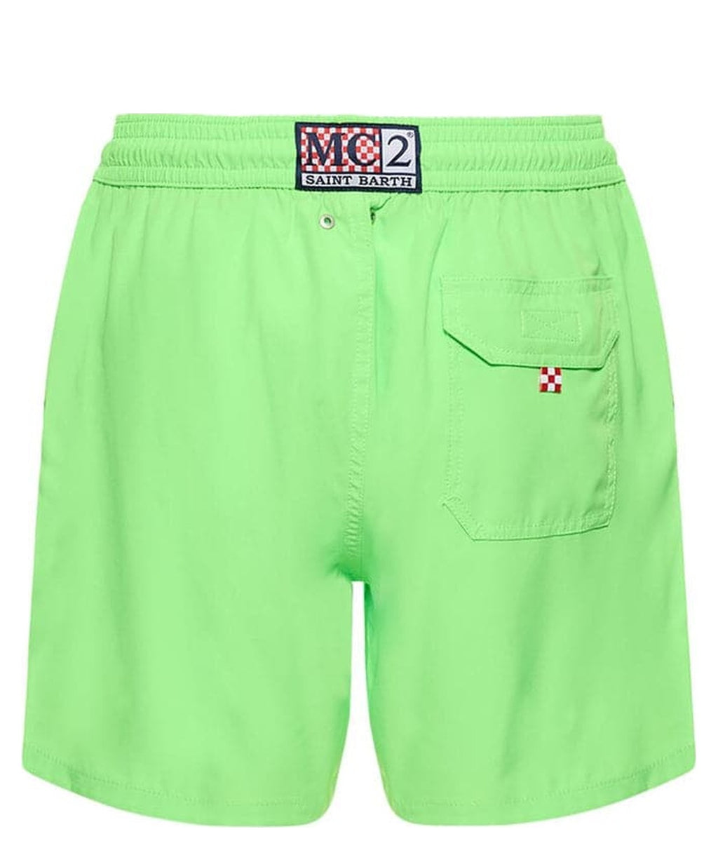 Shorts mare stretch con ricamo logo-Mc2 Saint Barth-Costumi da bagno-Vittorio Citro Boutique