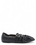 Ballerine Brendah in Pelle Nera con Punta Affusolata e Borchie-ASH-Ballerine-Vittorio Citro Boutique
