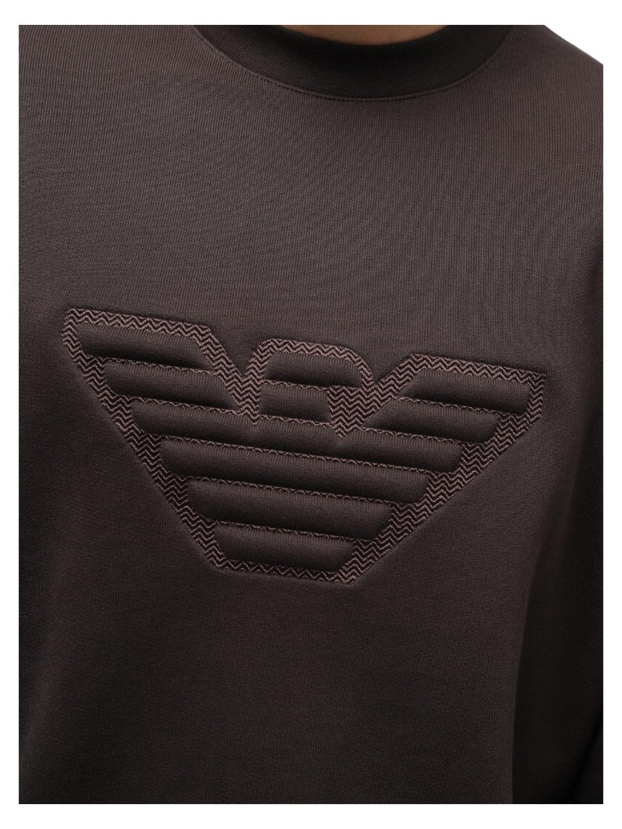 Felpa in jersey heavy con logo bombato-Emporio Armani-Felpe-Vittorio Citro Boutique