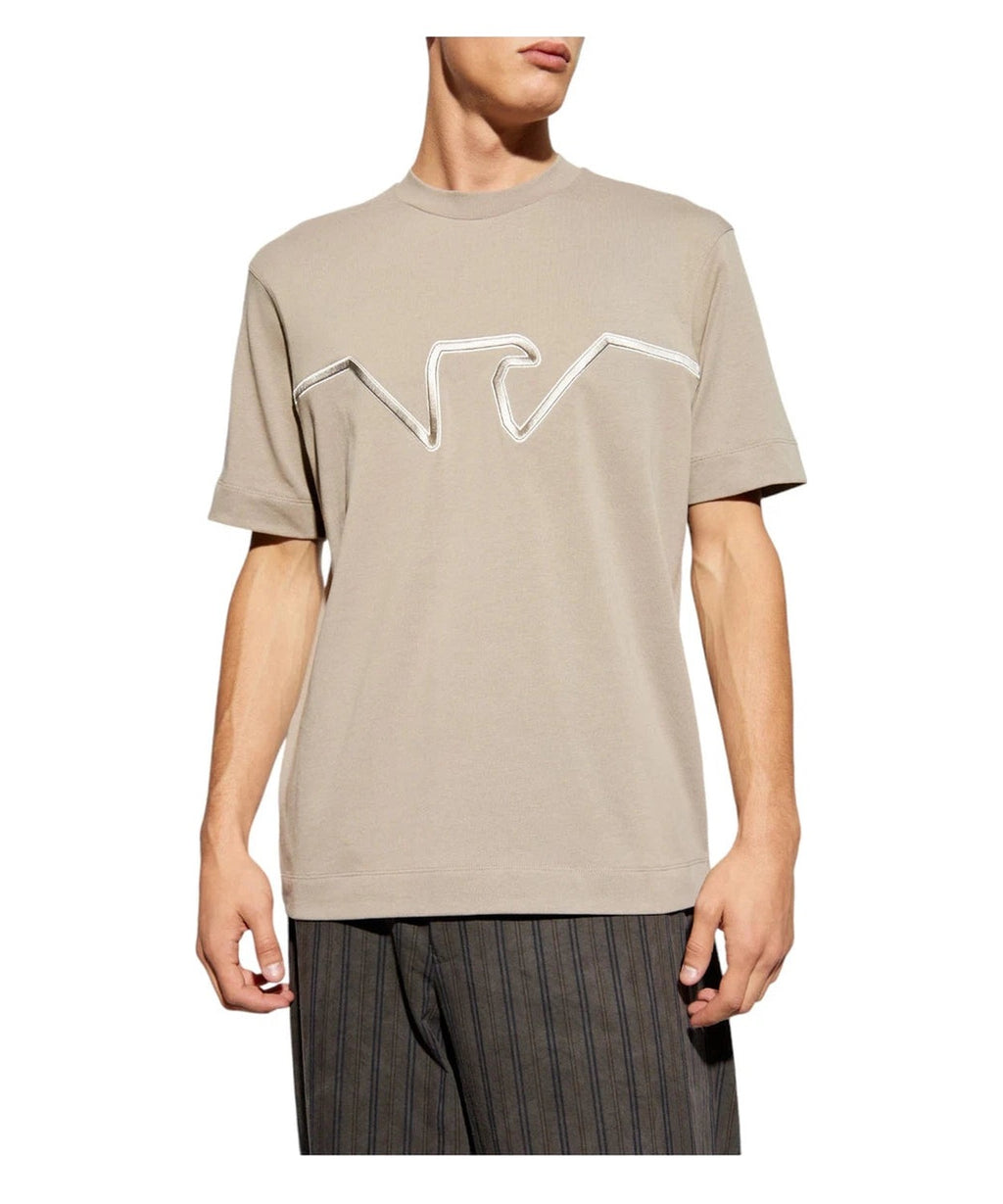 T-shirt in jersey heavy con ricamo logo a rilievo ASV-T-shirt-Emporio Armani-Vittorio Citro Boutique