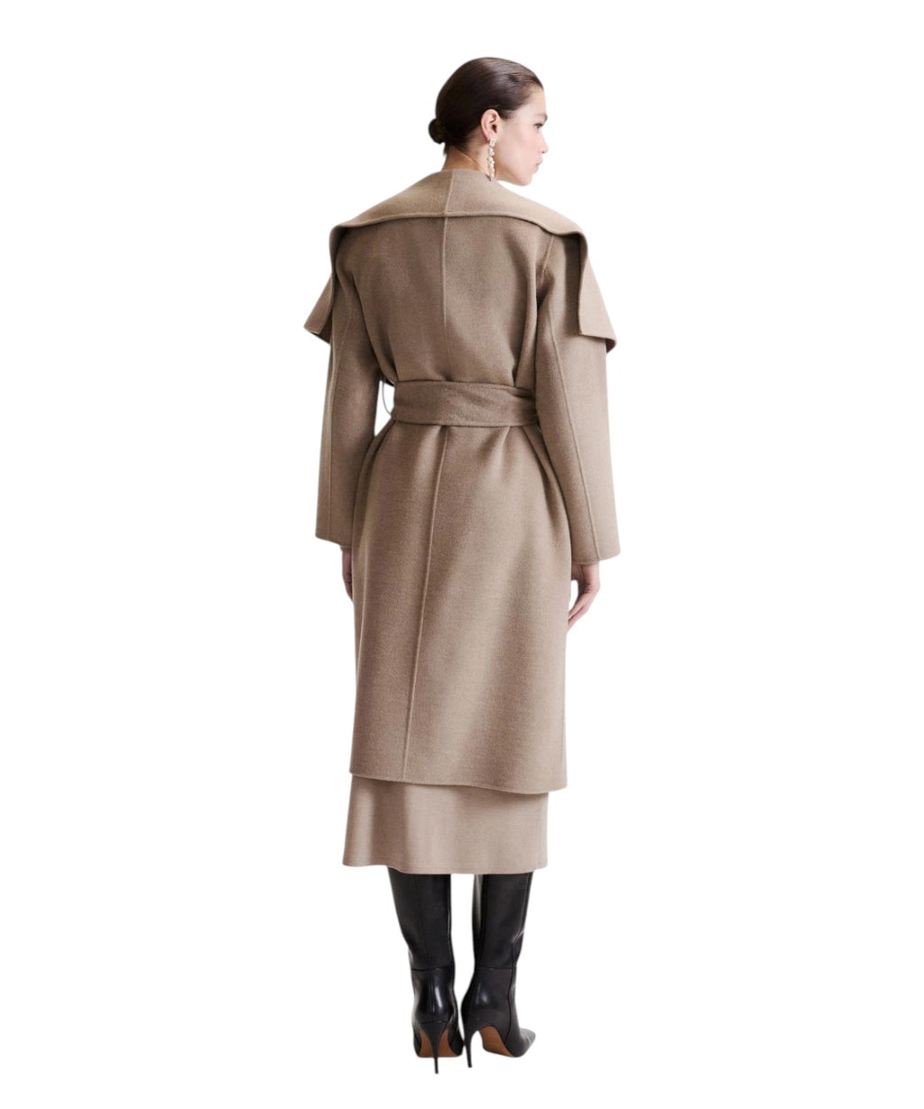 Cappotto in Lana Vergine Donna con Cintura Elegante