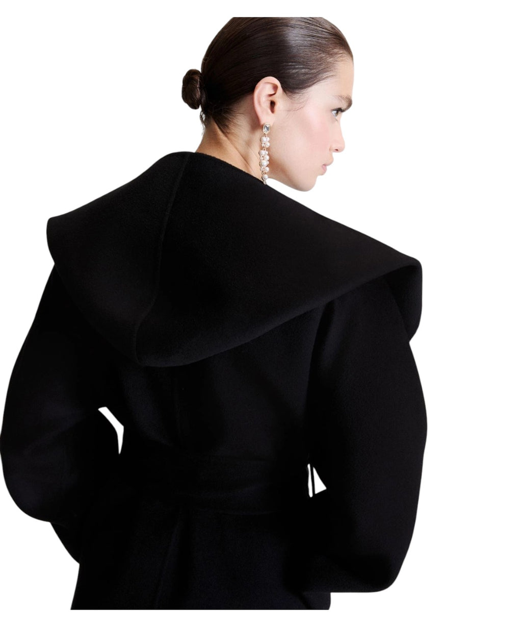 Cappotto Donna Kimono in Pura Lana Vergine con Cintura