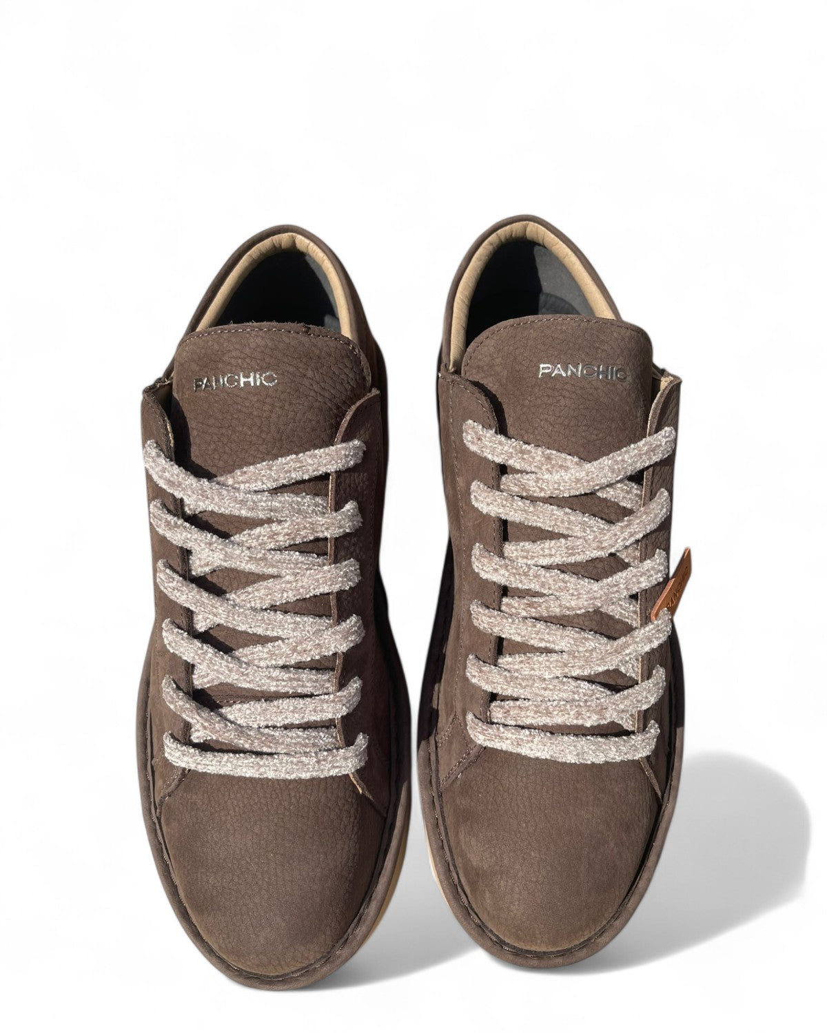 Sneakers P007 in Nabuk con Lacci Marrone Noce-PANCHIC-Sneakers-Vittorio Citro Boutique