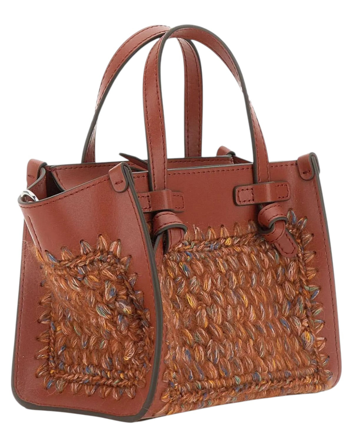 Borsa Miss Marcella in lana e pelle-Gianni Chiarini-Borse a mano-Vittorio Citro Boutique