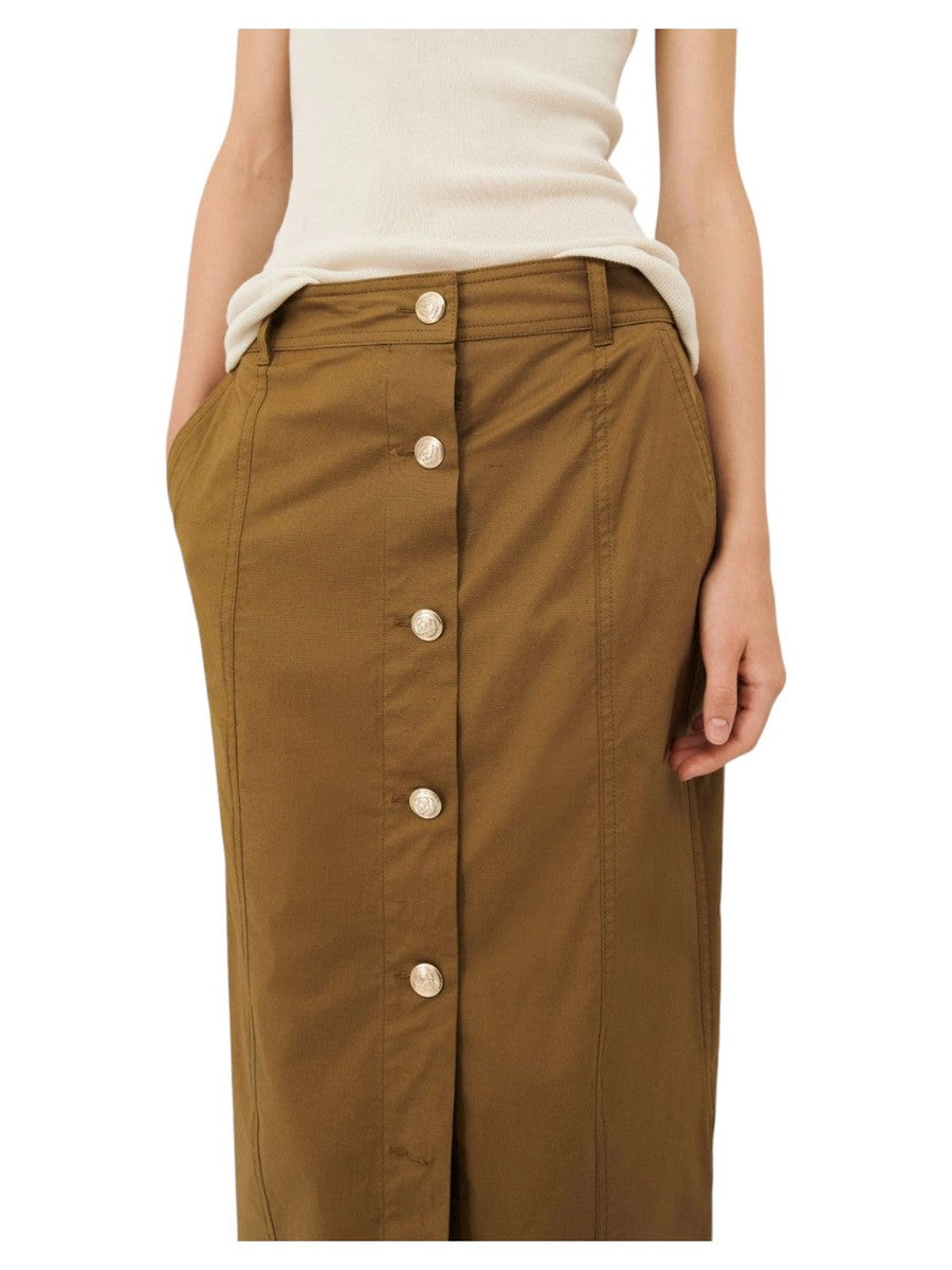 Gonna Nacre a Tubino in Popeline di Cotone Stretch-Marella-Gonne-Vittorio Citro Boutique